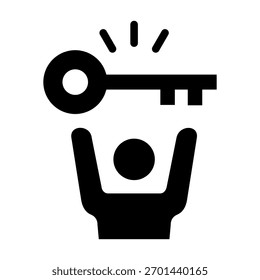 Chave Para Elemento De Ícone De Sucesso Para Design E Vetor