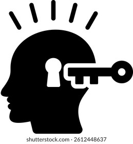 Key To Success Icon Glyph Vector Illustration
