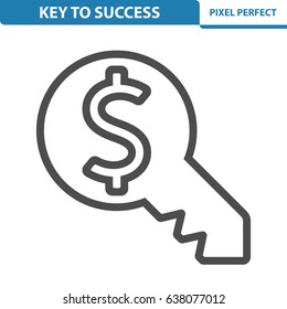 Key to Success Icon. Professional, pixel perfect icons optimized for both large and small resolutions. EPS 8 format. 12x size for preview.