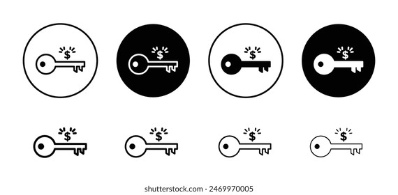 Clave para el éxito icono Vector conjunto colección para el Web