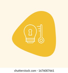 Clave para el éxito, icono de idea adecuado para gráficos de información, sitios web y medios impresos. Vector colorido, icono plano, imagen prediseñada.