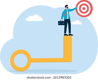 The key to success. Unlock the achievements of any business or career path. Unlock problems and hurdles.

