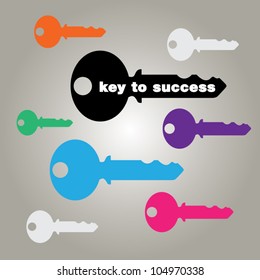 Key to success vector