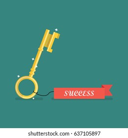 Key to success. Vector illustration