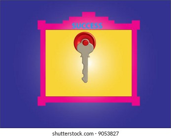 Key success vector illustration