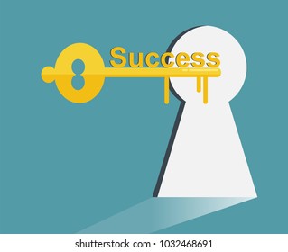 key to success , Key with word: success, business concept - Vector illustration. - Powered by Shutterstock - Get 15% off with code: PIKWIZARD15
