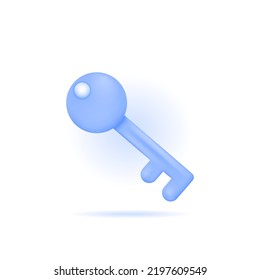 key symbol. 3d and realistic illustration design. graphic elements