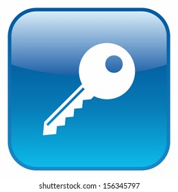 Key Symbol Glossy Rounded Button Blue Stock Vector (Royalty Free ...