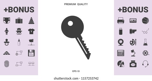 Key symbol icon - graphic elements for your design