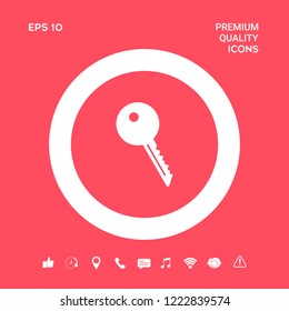Key symbol icon. Graphic elements for your design