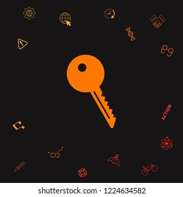 Key symbol icon. Graphic elements for your design