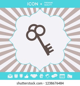 Key symbol icon. Graphic elements for your design
