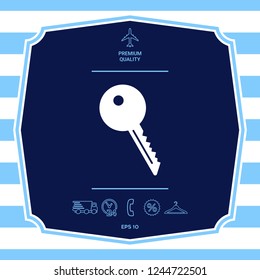 Key symbol icon. Graphic elements for your design