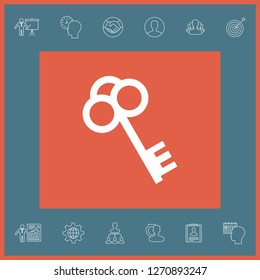 Key symbol icon. Graphic elements for your design