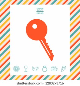 Key symbol icon. Graphic elements for your design