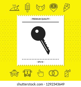 Key symbol icon. Graphic elements for your design