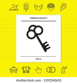 Key symbol icon. Graphic elements for your design