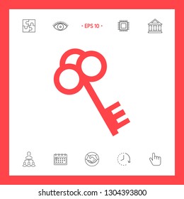 Key symbol icon. Graphic elements for your design