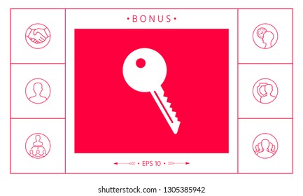 Key symbol icon. Graphic elements for your design