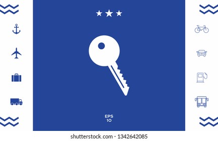 Key symbol icon. Graphic elements for your design