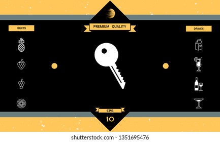 Key symbol icon. Graphic elements for your design