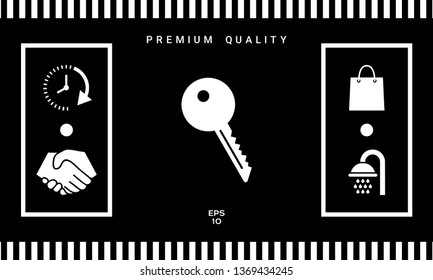 Key symbol icon. Graphic elements for your design
