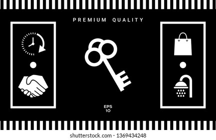 Key symbol icon. Graphic elements for your design