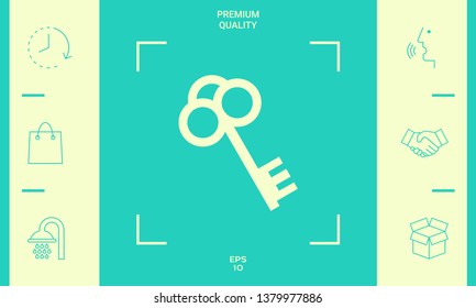 Key symbol icon. Graphic elements for your design