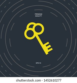 Key symbol icon. Graphic elements for your design