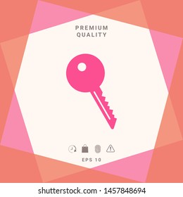 Key symbol icon. Graphic elements for your design