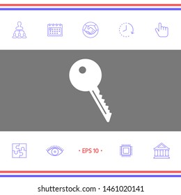Key symbol icon. Graphic elements for your design