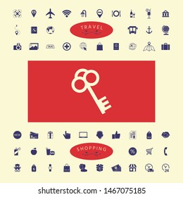 Key symbol icon. Graphic elements for your design