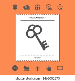 Key symbol icon. Graphic elements for your design