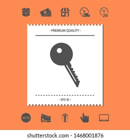 Key symbol icon. Graphic elements for your design