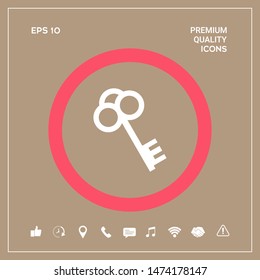 Key symbol icon. Graphic elements for your design