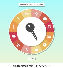 Key symbol icon. Graphic elements for your design