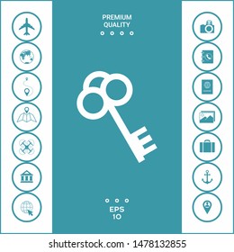 Key symbol icon. Graphic elements for your design