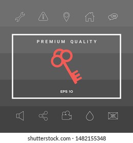 Key symbol icon. Graphic elements for your design