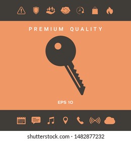Key symbol icon. Graphic elements for your design