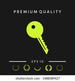 Key symbol icon. Graphic elements for your design