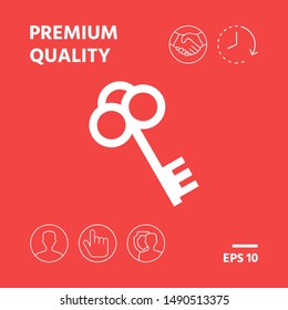 Key symbol icon. Graphic elements for your design