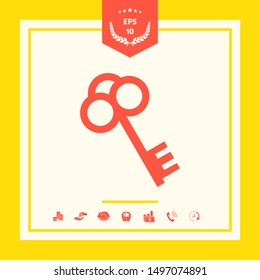 Key symbol icon. Graphic elements for your design