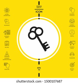 Key symbol icon. Graphic elements for your design
