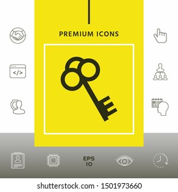 Key symbol icon. Graphic elements for your design