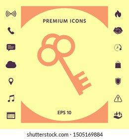 Key symbol icon. Graphic elements for your design