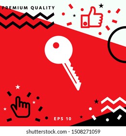 Key symbol icon. Graphic elements for your design