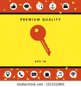 Key symbol icon. Graphic elements for your design