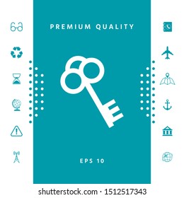 Key symbol icon. Graphic elements for your design