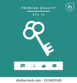 Key symbol icon. Graphic elements for your design
