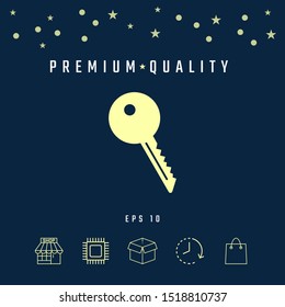 Key symbol icon. Graphic elements for your design